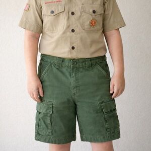 Boy Scouts of America Youth Size 12 Olive Cargo Shorts